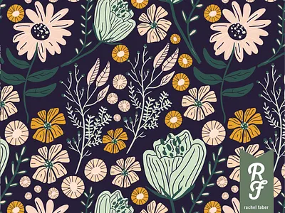 Organic Flowers art books branding cactus campfire design floral forest illustration logo nature pattern patterns people plants surface pattern texture trees typography vector