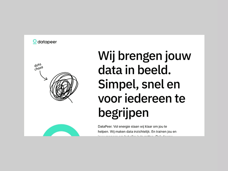 Hero Animation Datapeer animation design gif illustration interactive scroll ui ux web website
