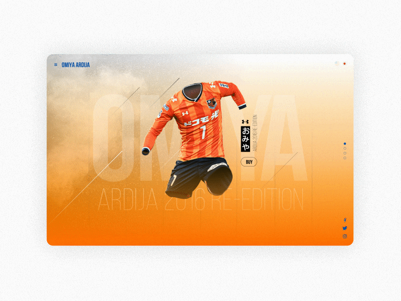 Daily UI #003 - Landing Page animation daily challange dailyui eshop j league japan motion design orange soccer squirrels ui ux ux animation