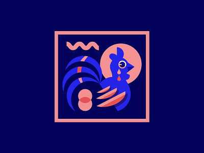 The Rooster Blues bird chicken illustration sad the blues