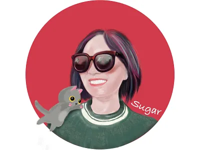 Cartoon avatar design icon illustration