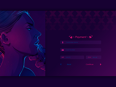 Daily UI 002 Credit Card Payment 002 adobe xd credit card daily 100 challenge dailyui dailyui 002 design graphic design illustration payment retrowave