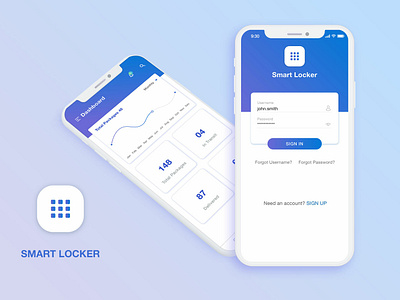 Smart Locker App ios app smartlocker ui ux