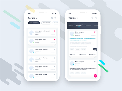 Forum app application design design discussions forum modern redesign concept ui ux