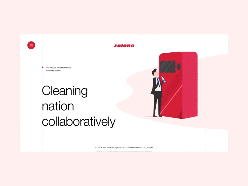 Zeleno Landing page design bottle waste plastic pollution plastic waste recycle recycle website ui design web ui website animation website design