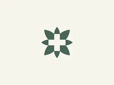 Vegan Skincare branding cross geometric green health identity leaf leaves logo mark medical medicinal natural nature negative space organic plus skincare symbol vegan