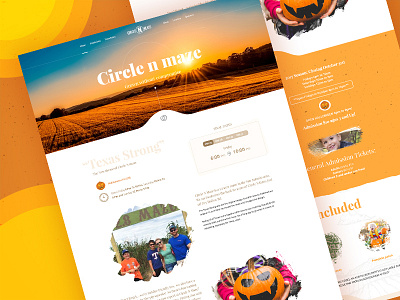 Circle n Maze 2019 clean creative design farm field flat halloween landing page orange white