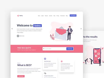 Lading page template design landing page landing page design seo ui web web design