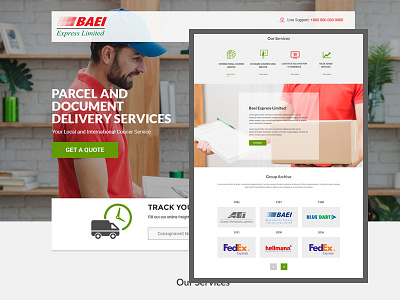 Bc courier design responsive ui ux website