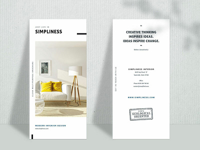 Trifold Brochure Simpliness advertising indesign minimal photoshop print template trifold trifold brochure