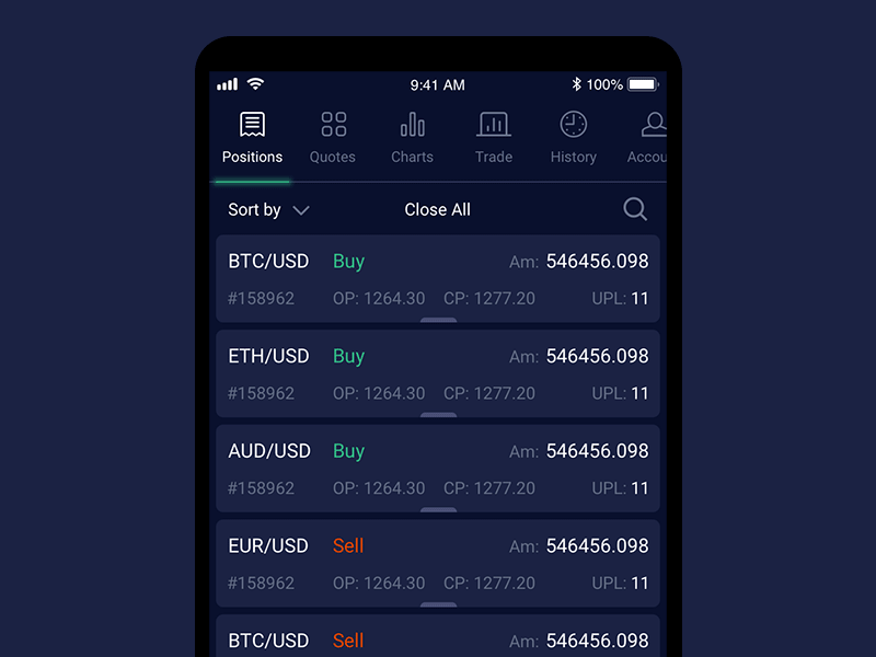 Condor App app blockchain coin crypto exchange interface mobile ui ux