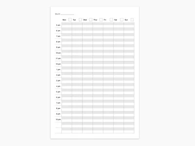 Weekly Planner minimalism minimalist design planner planner design print sketch app weekly planner