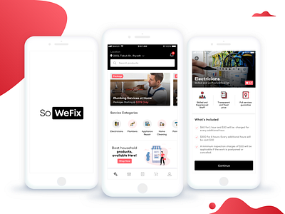 Fresh UI design for a Household Service app app design ecommerce home appliances illustration ios iphone 6 mobile app design plumbing service app ui ui ux design uidesign ux