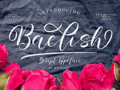 Baelish Script Font american baelish baseball basketball elegant font headline lettering logo logotype open type quote retro script sign sign painting stylish swash typeface vintage