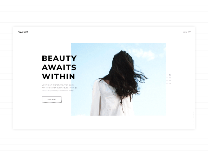 Vakker clean design flat minimal type typography ui ui ux ux animation web website