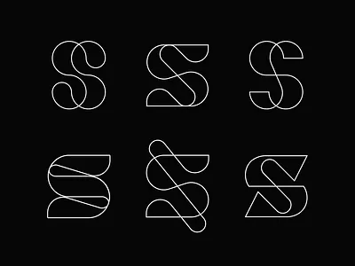 S abstract brand branding design elegant exploration letter lettermark line logo mark monogram monoline s symbol typography vector