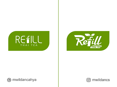 Refill Thai Tea Logo Concept artwork concept creative design drink food and beverage food and drink graphic desgin idea logo logodesign logogram logotype refill tea logo thai thai tea logo vector