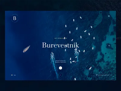 Burevestnik – Yacht Club clean interaction minimalism sea top4shots typography ui ui ux uidesign ux ux design webdeisgn yacht