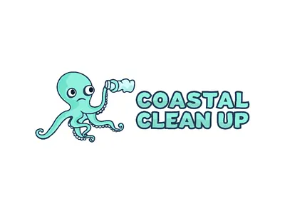 Coastal Clean Up Logo brand branding clean coastal logo