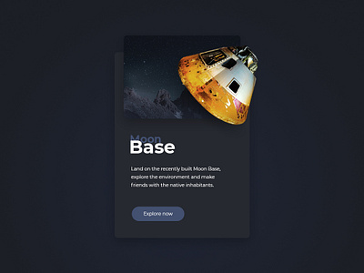 Dark Moon Base Teaser clean dark design exploration gray minimal moon simple space teaser ui ux website