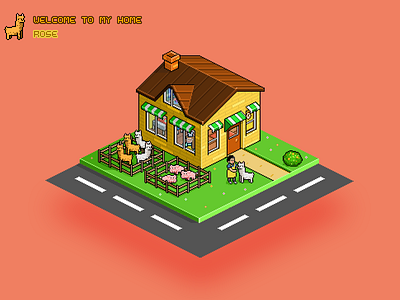 The Pixel Farmhouse cute art design flat photoshop