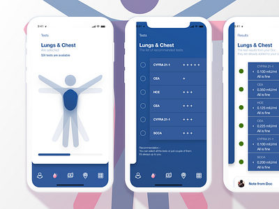 Medical App app clean doctor app medical app minimal selfcare ui ux white and blue