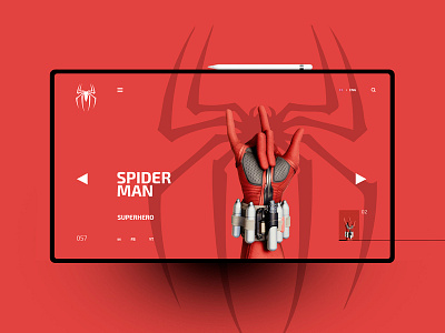 Spyderman design landingpage ui uidesign ux uxdesign website