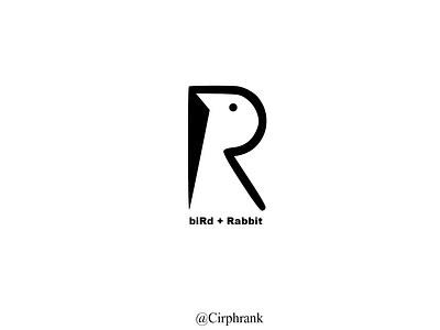 Bird + Rabbit mark bird illustration black concept logo minimalist negative space rabbit simple