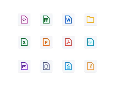 Files & Folder Icon branding enterprise software files folders iconography icons illustrator logo saas simple clean interface simple icons symbol icon ui uiuxdesign vector visual