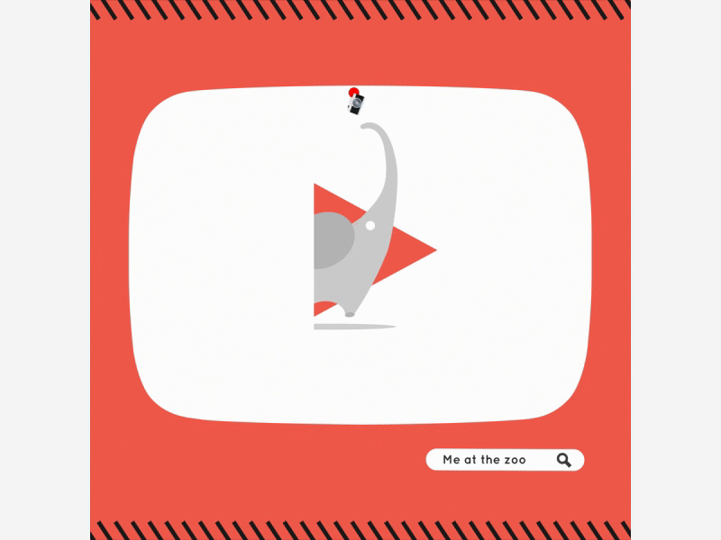 Happy Birthday Youtube! after effects anniversary elephant happybirthday illustrator motion graphic upload video youtube