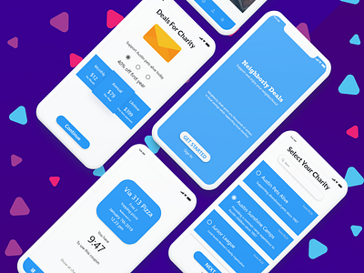 Charity App - Iphone UI adobe illustrator adobe photoshop adobe xd app app branding app design clean colorful cool interface creative design ios 11 minimal minimal app ui ux web design