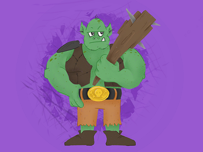 Mythical Creatures: Ogre cartoon illustration ipad pro mythical creatures ogre procreate