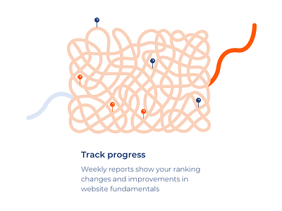 Track Progress design illustration monterail ui vector