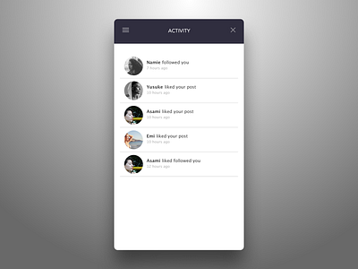 Daily UI 047 Activity Feed activity feed dailyui dailyui 047