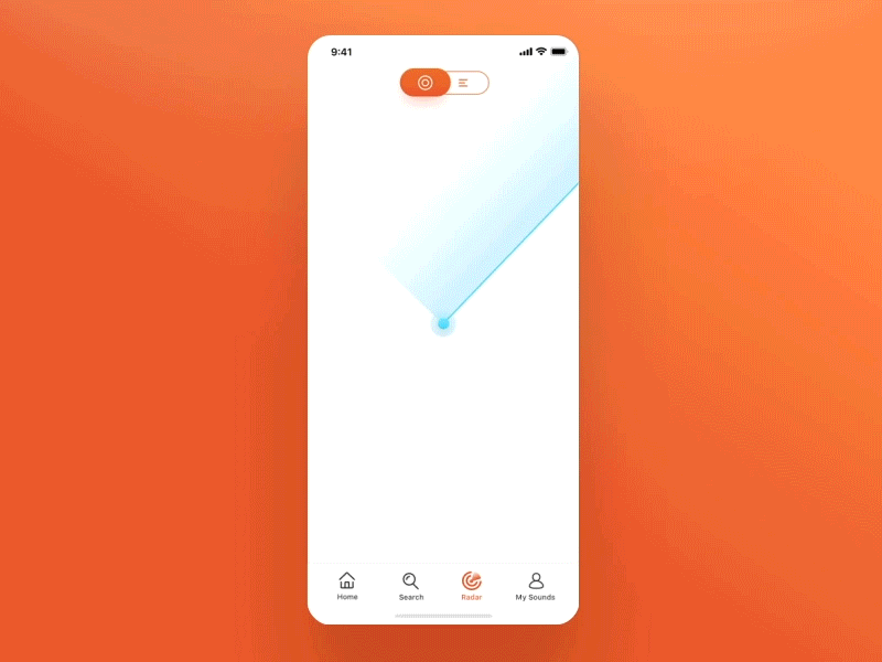 BBC Sounds - Loading experience animation app dating interaction loading location map music navigation search ui