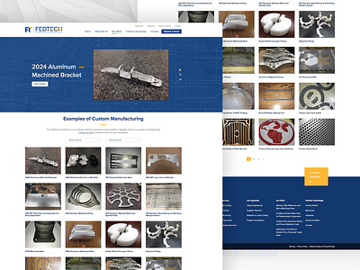 FedTech - Gallery Page blue blueprint development gallery design machines manufacturing minnesota photoshop ui ui ux user experience ux uxd web design website