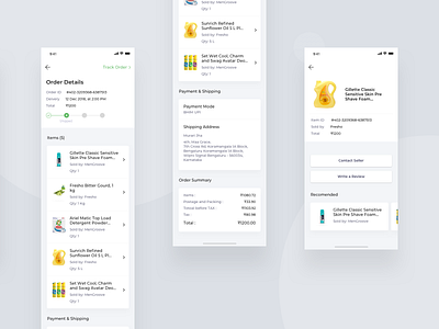 Grocery Delivery App Screens app clean delivery grocery grocery app grocery list ios order track ui ux