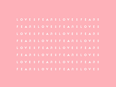 loveOrfear Pattern branding design minimal modern pattern pink sans serif simple typography white