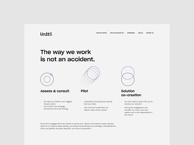 Unit 8 - What We Offer minimalistic uidesign web webdesign