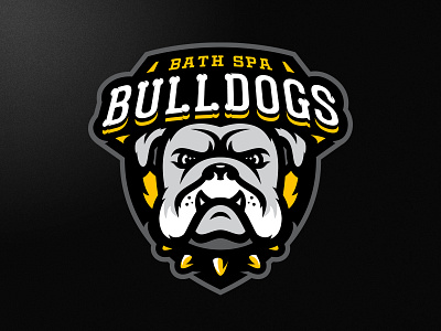 Bath Spa Bulldogs Logo american animal branding bulldog bulldogs design dog esports football grunge illustrator logo london mascot sports vector