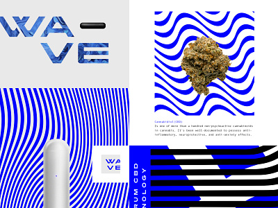 Wave Vape Co. beauty blue branding cannabis cbd cosmetic identity logo marijuana medicinal natural organic packaging rhythm typography vape visual identity wave weed