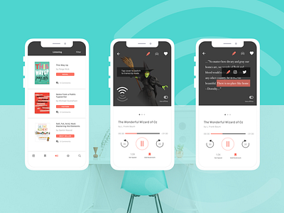 Context Audio Books App branding design interface sketch ui ux visual design