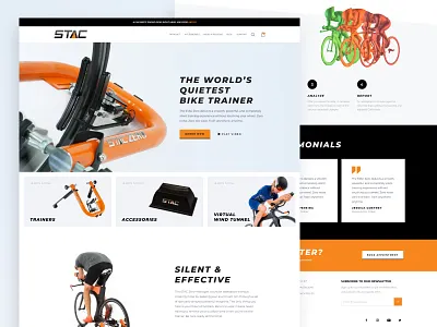 STAC Zero Trainer Website bike ecommerce trainer tunnel ui ux virtual web website wind
