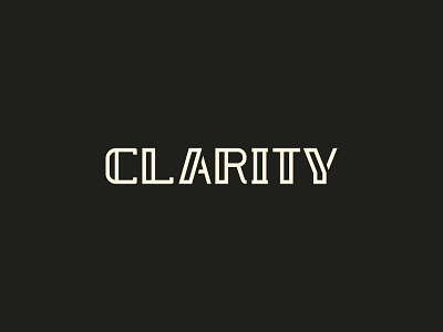 Clarity Logotype affinitydesigner branding customtype design lettering logo logotype typography vector