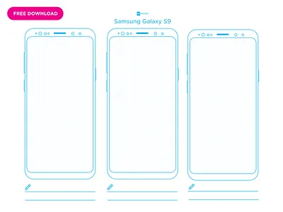 UI Paper: Samsung Galaxy S9 blue creative design free freebie galaxy s9 illustration printable samsung template ui ui paper ux vector
