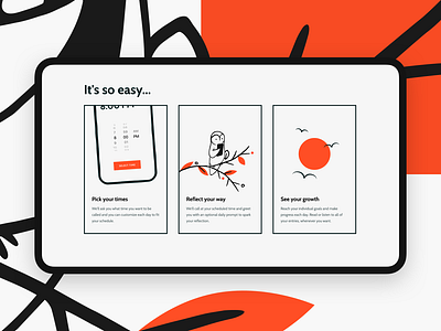 Minute 🦉Landing Page Illustrations branding headspace health illustration journal landing page launch mindfulness minute mobile design product design startup ui ui ux website