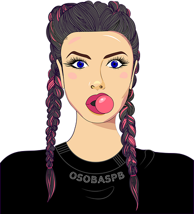 Braids braids color illustration vector vector art