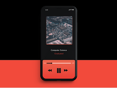 Music Player for #DailyUI09 009 dailyui dailyui009 dailyuichallenge music music app music player orange