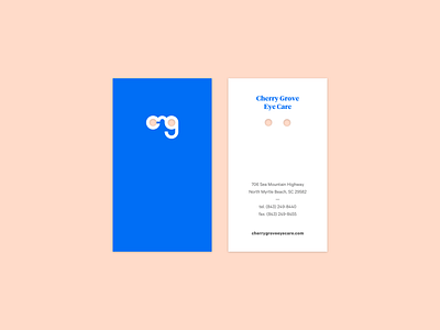 Cherry Grove Eye Care – Business Card branding business card eye care glasses logo