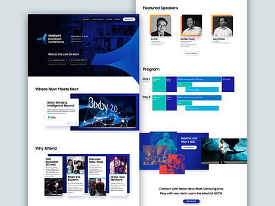 Samsung Developer Conference: Homesite conference design home program ux ux ui web website